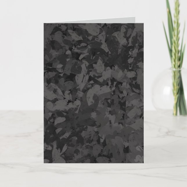 Black And Gray Abstract Graphic Art Design Kort (Framsida)