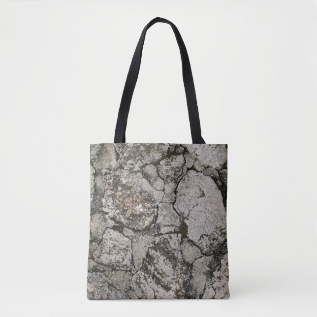 Black and gray stone fragment tygkasse (Framsida)