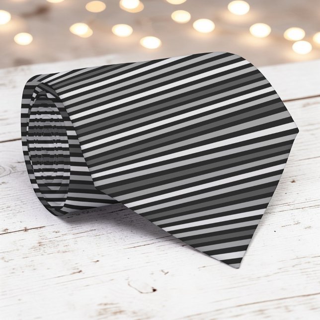 Black and Grey Color Stripes Necktie Slips (Skapare uppladdad)