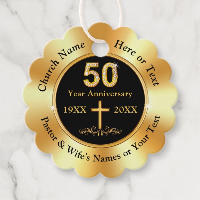 Black and Guld, 50-årsdagen av kyrkodagen, Gåvor Etiketter (Framsida)