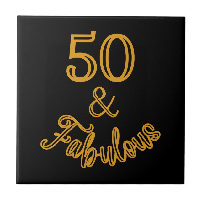 Black and Guld 50 och Fabulous Kakelplatta (Framsidan)