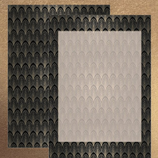 Black and guld Art Deco Inbjudningar
