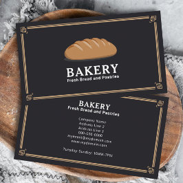 Black and Guld Bakery Visitkort