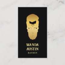 Black and Guld Barber Skull Barbershop