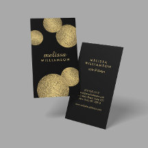 Black and Guld Glamor and Beauty II-Affärskortet