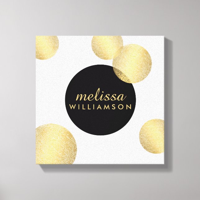 Black and Guld Glamor and Beauty Personlig Canvastryck (Framsida)