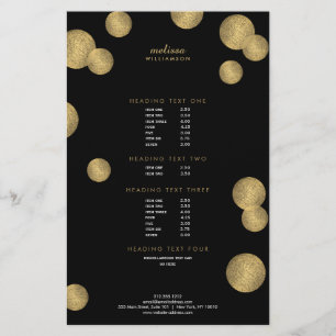 Black and Guld Glamor och Beauty II Flyer