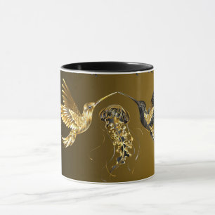 Black and Guld Graphic Art, Etheral Unison Mugg