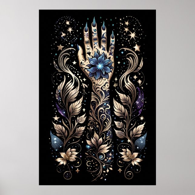 Black and Guld Hand Tattoo Poster (Framsidan)