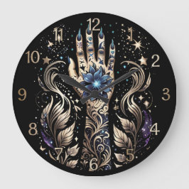 Black and Guld Hand Tattoo Stor Klocka