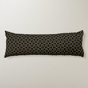 Black and Guld Islamic Mönster Body Pillow Kroppskudde