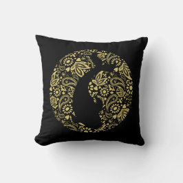 Black and Guld Japansk koi Fish Kudde