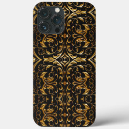 Black and Guld Luxury iPhone 13 Pro Max Fodral