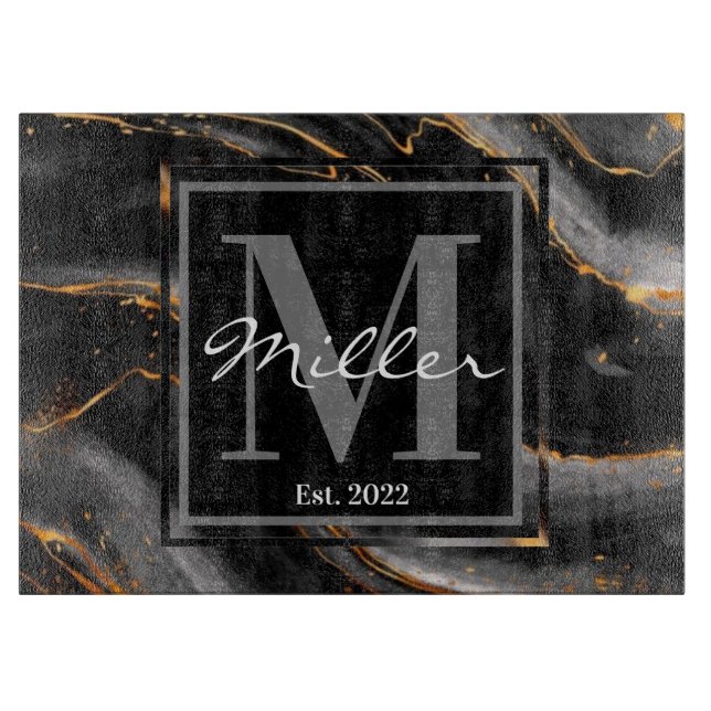 Black and Guld Marged Newlyed Houseuppvärmning (Framsidan)