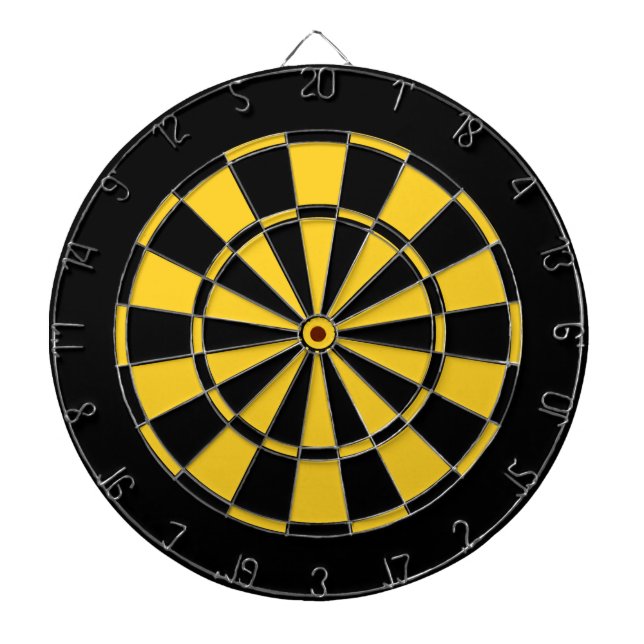 Black and Guld Team Färg Dartboard och Darts Darttavla (Framsidan)