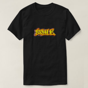 Black and Gult Stil (graffiti) T Shirt