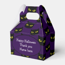 Black and lila cat gult öga Halloween mönster