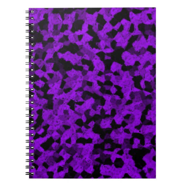 Black and Lila Chalk Anteckningsbok Med Spiral (Framsidan)