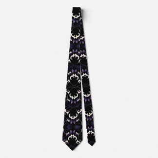Black and Lila Gothic Mönster #2 Skull Neck Tie Slips