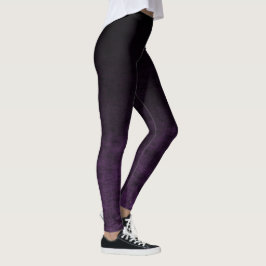 Black and Lila Grunge Ombre Struktur Leggings