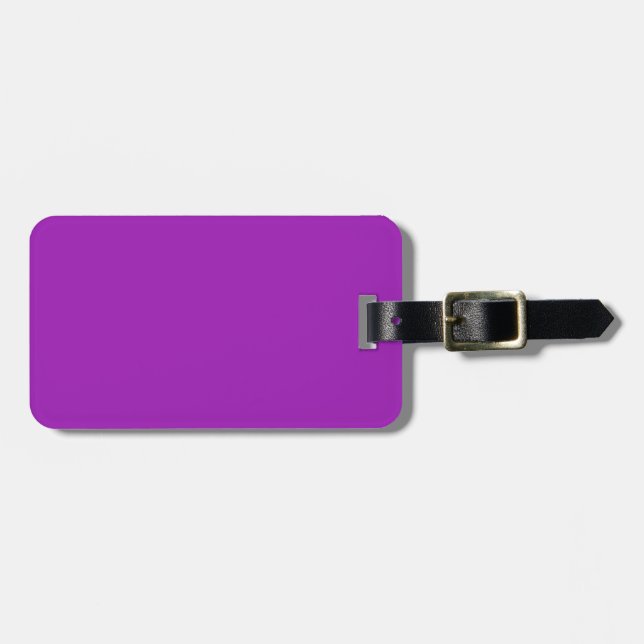 Black and Lila Lavender Luggage Tag Bagagebricka (Horisontell Framsida)
