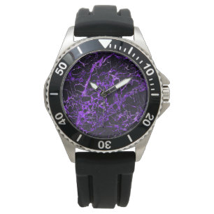 Black and Lila Marble Armbandsur