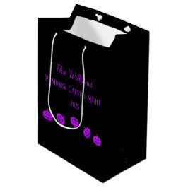 Black and Lila Pumpkin Carving Night Gift Bag