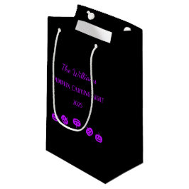 Black and Lila Pumpkin Carving Night Gift Bag
