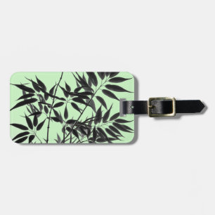 Black and Mint Grönt Bamboo Plant Bagagebricka