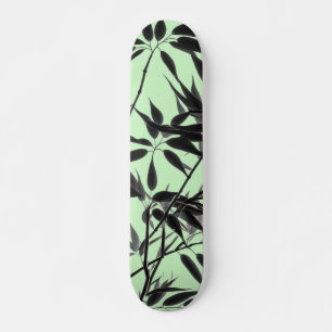Black and Mint Grönt Bamboo Plant Mini Skateboard Bräda 18,5 Cm