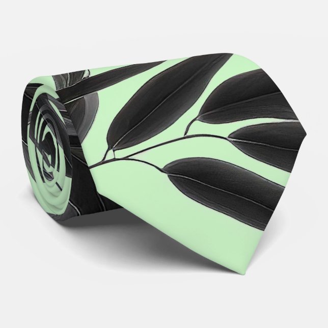 Black and Mint Grönt Bamboo Plant Slips (Rullad)