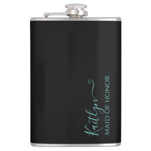 Black and Mint Modern Maid of honor Gift Fickplunta