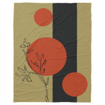 black and orang circles geometric pattern