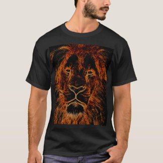 Black and Orange Graffiti Lejon Head T-shirt