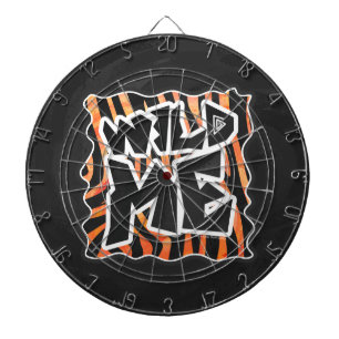 Black and Orange Vild Me Zebra Darttavla