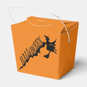 Black and Orange Witch Halloween Goodie Box Presentaskar