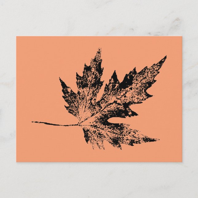 "Black and Peach Maple"-vykort för Land Vykort (Framsida)