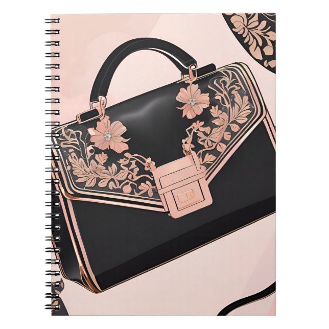 Black and pink AI art  Anteckningsbok (Framsidan)