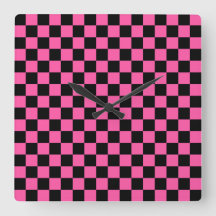 Black and pink checkerboard pattern