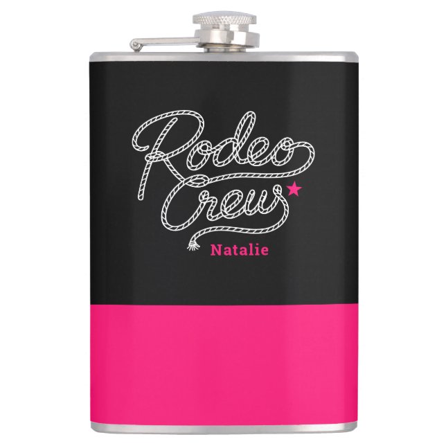 Black and Pink Rodeo Crew Western Bachelorette Fickplunta (Framsidan)