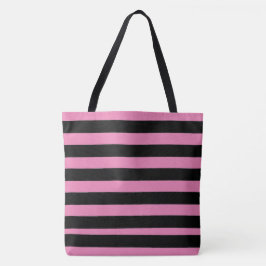 Black and Pink Stripes Tygkasse