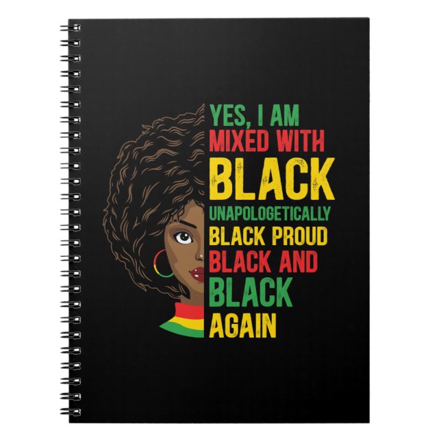 Black and Proud | Onapologetisk | Black Queen Anteckningsbok (Framsidan)
