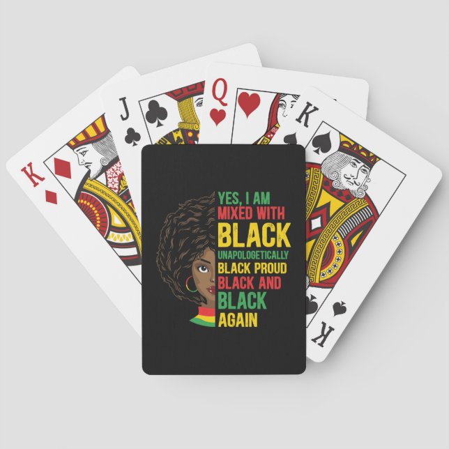 Black and Proud | Onapologetisk | Black Queen Casinokort (Baksidan)