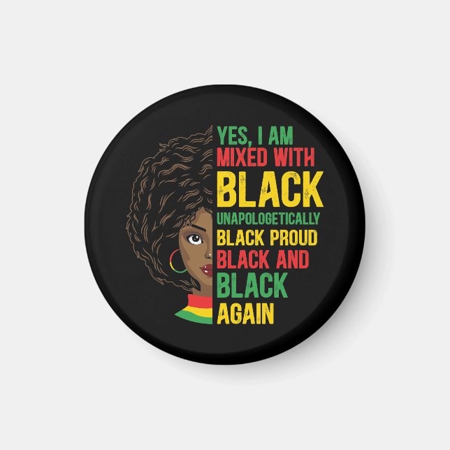 Black and Proud | Onapologetisk | Black Queen Magnet (Framsidan)