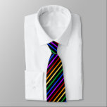 Black and Rainbow Rand Slips<br><div class="desc">En coola party-slips med svart och regnbåge färgad rand.</div>