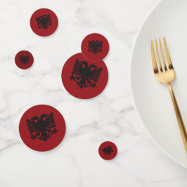 Black and Red Albanian Eagle Confetti