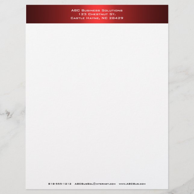 Black and Red Business Letterhead Brevhuvud (Framsida)