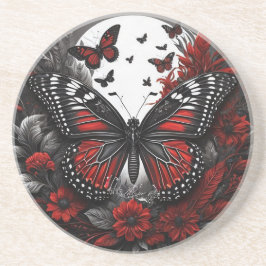 Black and Red Butterfly Underlägg