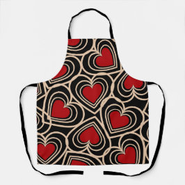 Black and Red Cute Simple Heart Mönster