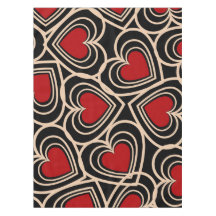 Black and Red Cute Simple Heart Mönster
